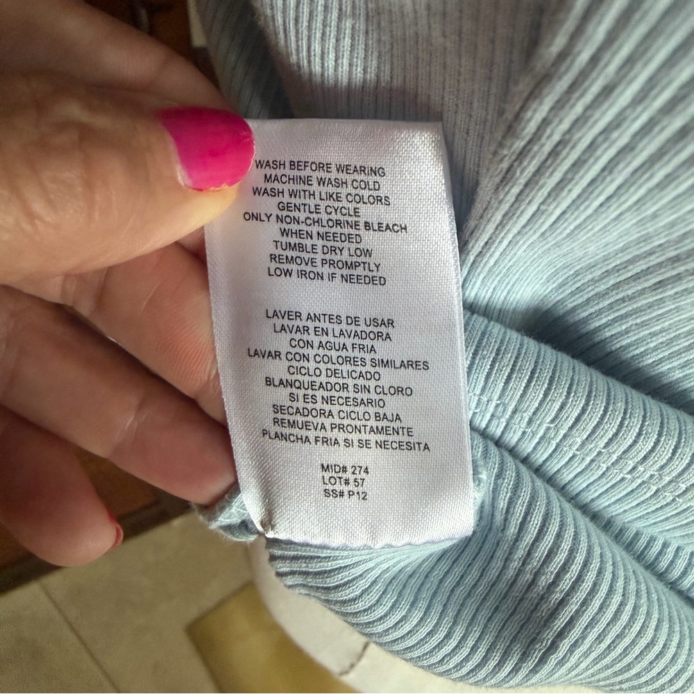 NWT French Connection bow tank top dream blue medium - Picture 10 of 10